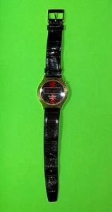 RARE NOS 1976 BULOVA N-167 Quartz LED Wristwatch Red For Parts Dial Peeling - Picture 1 of 7