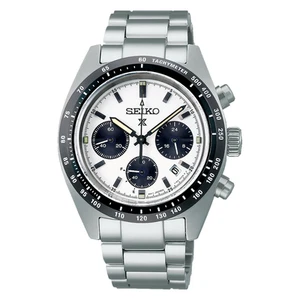 Seiko Prospex SpeedTimer SSC813P1 Solar Chrono Quartz White Dial Watch - Picture 1 of 5