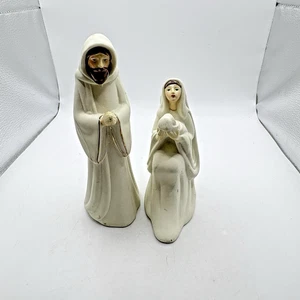 Kurt Adler Nona Bailey Ceramic Bisque Nativity Figures 2004 Joseph Mary Baby - Picture 1 of 14