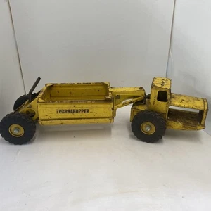VINTAGE 1950'S NYLINT TOURNAROCKER YELLOW R.G.LE TOURNEAU INC. DUMP TRUCK METAL - Picture 1 of 5
