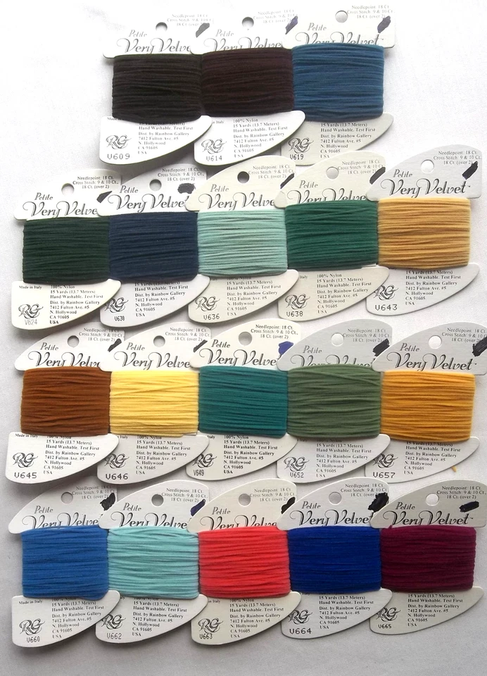 Rainbow Gallery PETITE VERY VELVET  - NEW Embroidery/Cross Stitch - YOU CHOOSE - Image 1 of 1