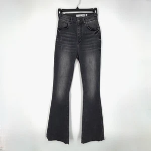 Subdued Damen Größe 23 Jeans High Rise Soft Flare Anthrazit Grau Stretch Taschen - Bild 1 von 8