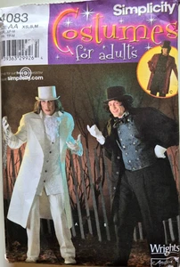 SIMPLICITY PATTERN 4083 CAPE COAT COSTUMES MENS  SIZES XSM SM MED  UNCUT  FF - Picture 1 of 2
