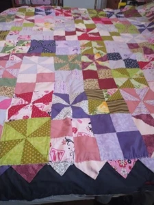 Colorful Handmade Quilt - Picture 1 of 8