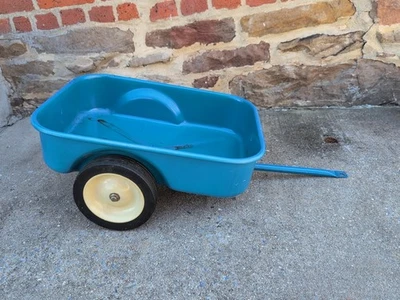 Ertl Ford New Holland Blue Pedal tractor Trailer Cart Wagon  - Image 1 of 4