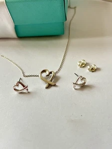 Tiffany & Co Loving Heart Paloma Picasso Ohrringe & Halskette Set  - Bild 1 von 15