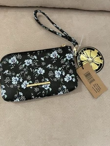 Steve Madden Wristlet wallet floral zipper faux leather NWT - Picture 1 of 3