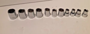 Craftsman 11pc 1/2 Drive SAE And Metric Sockets Set Drive Hand Tools - Bild 1 von 16