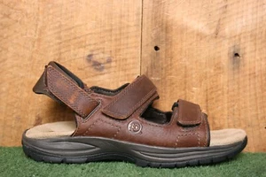 Dunham 'St. Johnsbury' verstellbare braune Leder Sandalen Herren Gr. 7 4E - Bild 1 von 10