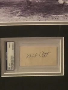 Mel Ott Signed Autograph Cut Graded 9 PSA DNA MLB New York Giants 500 HR Club - Picture 1 of 2