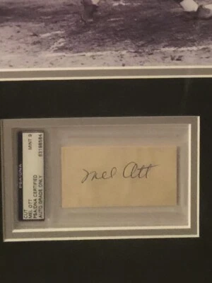 Mel Ott Signed Autograph Cut Graded 9 PSA DNA MLB New York Giants 500 HR Club - Image 1 of 2