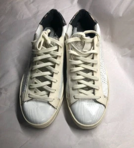 P448 Round Toe Schnürschuhe Gummisohle Leder Sneaker weiß Gr. 39 John Dune - Bild 1 von 22