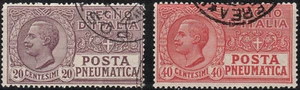 Regno di V.E.III - POSTA PNEUMATICA, #8-9. - Foto 1 di 2
