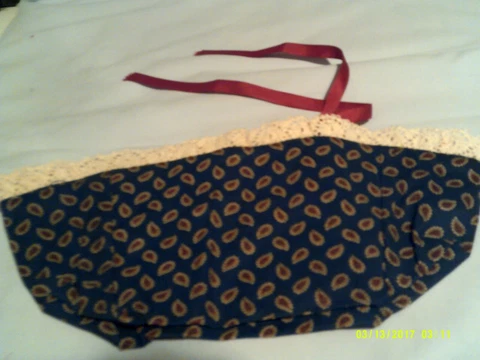 CUSTOM NAVY BURGUNDY YELLOW PAISLEY Liner Longaberger 1979-2004 SMALL KEY BASKET Cover