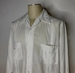 Camisa Gubayera Barbero Boda Mexicana Blanca Bolívar De Colección Bordada 16.5 - Imagen 1 de 7