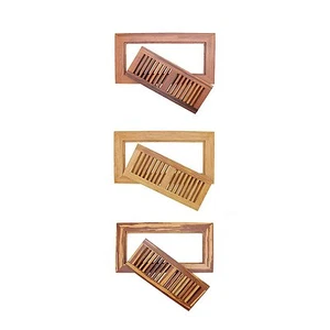 Registro de ventilación de aire de piso de madera de bambú madera 6 3/4" x 12 5/8" - Imagen 1 de 4