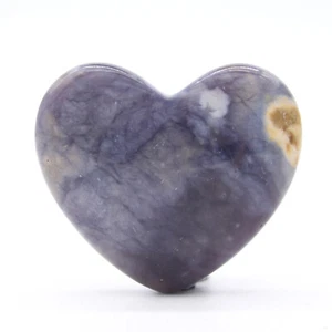 53mm Natural Crystal Gemstone Purple Chalcedony Heart Healing Mineral Reiki - Foto 1 di 2