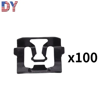 100PCS Windshield Rear Window Molding Trim Clips For 64-93 Ford C5ZZ6543413-B Foto 1 de 4
