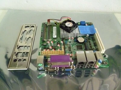 JETWAY NC9MGL-525 INTEL ATOM D525 CPU 1.80GHZ 2GB MEMORY MOTHERBOARD IO COVER - Image 1 of 4