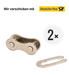2x Fahrrad Kettenschloss 1/2x1/8" Zoll Single Speed Kette - Bild 1 von 6