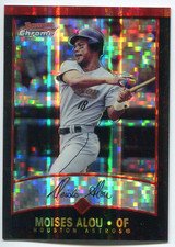 2001 Bowman Chrome X-Fractors Houston Astros Baseball Card #62 Moises Alou