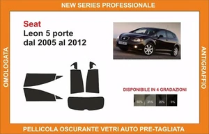 pellicola oscurante vetri SEAT leon 5 porte dal 2005-2012 kit completo - Imagen 1 de 1