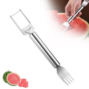 Upgraded 2-in-1 Stainless Steel Fruit Cutter 2024 New Watermelon Fork Slicer ... - Picture 1 of 6