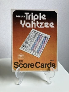 TRIPLE YAHTZEE Score Pad & Box, 60 Plus Sheets, VTG 1978 ES Lowe Replacement Pad - Picture 1 of 5