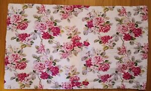 LAURA ASHLEY Lidia King Pillow Sham Quilted Floral Cottage Farm Prairie Country