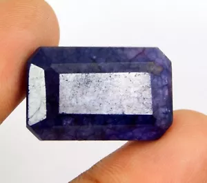 Piedras preciosas sueltas corte esmeralda zafiro azul ceilán natural de 37,60 quilates certificadas - Imagen 1 de 8