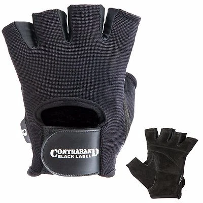 CLEARANCE 40% OFF Contraband Black Label 5050 Basic Weight Lifting Gloves (PAIR)