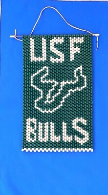 UFC University South Florida Bulls Banner Made of Beads 15" x 8" - Image 1 of 3