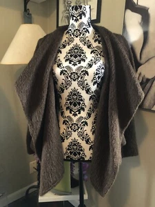 Peruvian Connection Alpaka braun Kreis Schal offene Strickjacke ~ XS - Bild 1 von 9