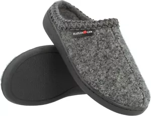 HAFLINGER Unisex Wool Hard Sole Slippers, Womens 7.5 Mens 5 - Picture 1 of 2