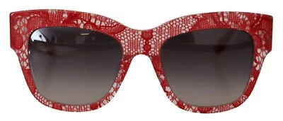 Gafas de sol DOLCE & GABBANA DG4231F rojo encaje acetato rectangular tonos PVP 510usd Foto 1 de 4