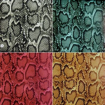 Vinyl PU Snakeskin Python Leatherette Faux Leather Fabric Jacket Shoe Bags 54"w - Image 1 of 4