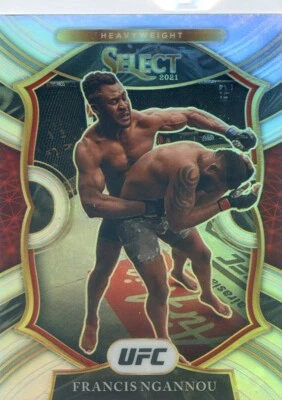 2021 Panini Select UFC FRANCIS NGANNOU #92 CONCOURSE SILVER PRIZM - Image 1 of 2