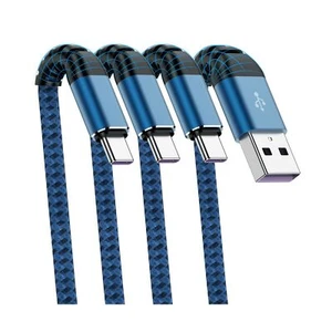 3 Pack USB Cable Extra Long 10 Feet Compatible Blue Wireless Faster Charging - Photo 1 sur 7