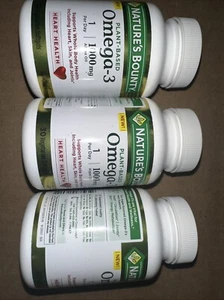 3 Bottle Nature's Bounty Omega 3 Heart Health 1000mg 30 Softgels Exp 01/26 - Picture 1 of 1