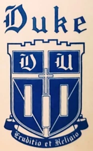 Vintage DUKE UNIVERSITY Keramik Stein/Becher mit Goldrand 5 7/8" H - Made in China - Bild 1 von 9