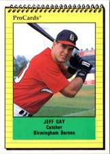 1991 ProCards Jeff Gay #1457 Birmingham Barons