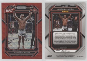 2023 Panini Prizm UFC Ruby Wave Prizm Jailton Almeida #197 Rookie RC