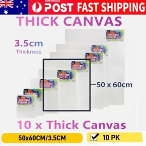 10x Large Thick Artist Blank Canvas Oil Acrylic Painting 50X60 Stretched Art DIY - Picture 1 of 3