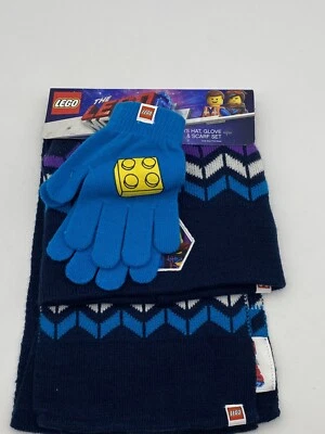 Lego Película Niños Tejido Sombrero Bufanda y Guantes Conjunto Invierno Accesorios Niños Foto 1 de 4