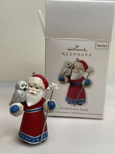 HALLMARK 2011 Keepsake Ornament Christmas A Visit From Santa Snowy Owl Bird #3 - Picture 1 of 14