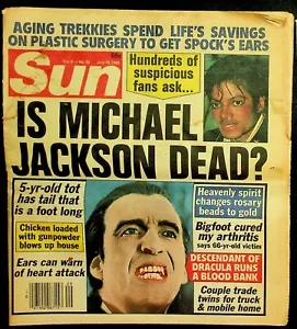 Sun News Tabloid July 19 1988 Is Michael Jackson DEAD? RARE - Picture 1 of 1