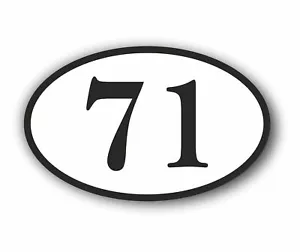 adesivo sagomato numero personalizzabile per auto vintage sticker aufkleber - Imagen 1 de 1