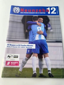 Diciannove 12 giornale da stadio programma 09.12.2019 SV Meppen SC Prussia Münster - Foto 1 di 3