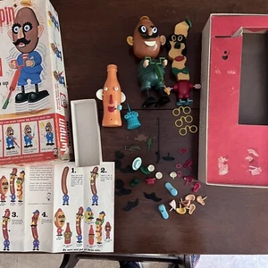 Giocattolo vintage Jumpin Mr Potato Head con scatola Frenchy Fry Soda Pop Head funziona accessori - Foto 1 di 5