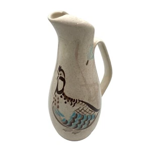 Vintage Red Wing Pottery BOB WHITE QUAIL 11.75" Water Pitcher Mid Century USA - Picture 1 of 17